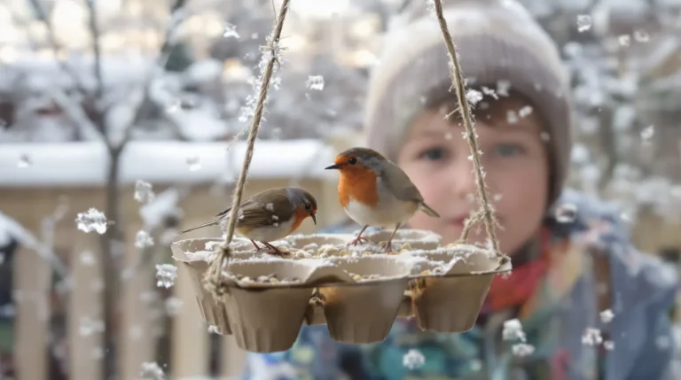 Ne jetez plus vos vieilles boîtes d’œufs : elles attirent les oiseaux au jardin tout l’hiver
